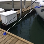Keep your dock lines dry, out of the water, and safely off and away from dockside walkways. lines stay within safe and easy reach. Mounts on any flat surface. Mounts vertically or horizontally. Adjusts through 90 degrees. The arm is approximately 6  ft long. Fasteners included.