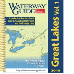 Updated annually, Waterway Guide’s Great Lakes 2016 edition is the indispensable cruising companion for boaters exploring the Great Lakes and the inland portions of the Great Loop Cruise from New York to the Great Lakes and from Chicago to the Gulf of Mexico. The guide features mile-by-mile navigation information, aerial photography with marked routes, marina listings and locator charts, anchorage information and expanded "Goin' Ashore" articles on ports along the way. Helpful cruising data like GPS waypoints, detailed planning maps, distance charts and bridge tables help get cruisers there safely. Flexible spiral binding and heavy laminated covers with bookmarker flaps ensure durability and easy use in the cockpit and at the helm