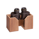 TEAK BINOCULAR RACK