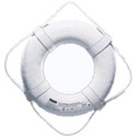 WHITE LIFE RING 19in W,STRAPS