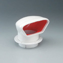 NICRO 3in LO-PROFILE PVC COWL VENT - RED INTERIOR