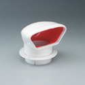 4in LO-PRO PVC COWL VENT - RED INTERIOR