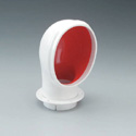 3in STANDARD PVC COWL VENT - RED INTERIOR