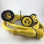 30 AMP Y-ADAPTER- 30AMP MALE TO (2) 30AMP FEMALE