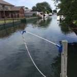 Keep your dock lines dry, out of the water, and safely off and away from dockside walkways. lines stay within safe and easy reach. Mounts on any rounded or flat surface. Swings 180 degrees side to side. arm is approximately 3 1/2 feet long. Fasteners included.