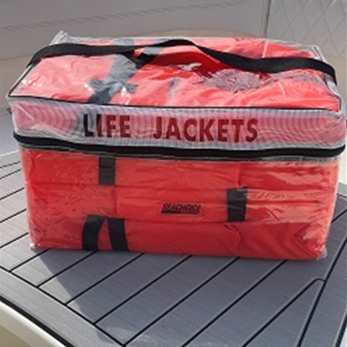 Life Jkt Storage Bag w/ 4 USCG Approved Jkts