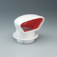 NICRO 3in LO-PROFILE PVC COWL VENT - RED INTERIOR