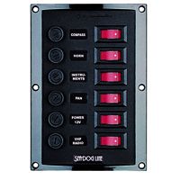 SEA DOG LINE NYLON VERTICAL 6-GANG SWITCH PANEL SD4241101