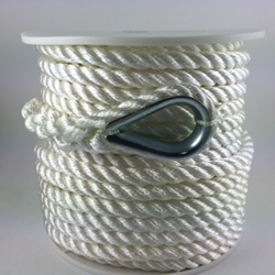 PRE-SPLICED 3-STRAND TWISTED NYLON ANCHOR LINES