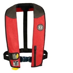 This inflatable PFD combines the convenience of inflatable technology with enhanced safety features and incredible comfort for all day wear. Features: Durable 500 Denier CORDURA outer shell Zippered pocket for phone, keys or liscense Bright yellow inflation cell with SOLAS reflective tape and attachment points for safety whistle and strobe light Provides 35lbs of buoyancy when inflated integrated harness rings for sailing tethers USCG Type V approved
